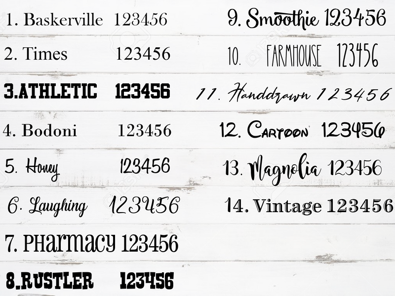 A list of names and numbers on a white background featuring the Original DIY Growth Chart Vinyl Ruler Kit by Little Prairie Craft Co.