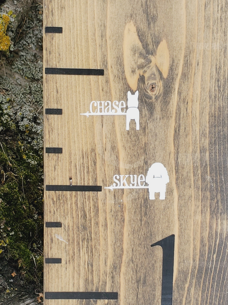 growth chart arrows for dogs, dog growth chart arrows, dog stickers for growth charts