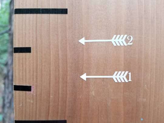 A Classic Skinny Height Marking Arrows ruler by Little Prairie Craft Co.