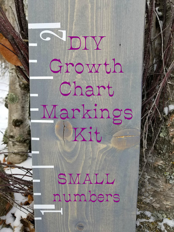 Original DIY Growth Chart Vinyl Ruler Kit small numbers by Little Prairie Craft Co.