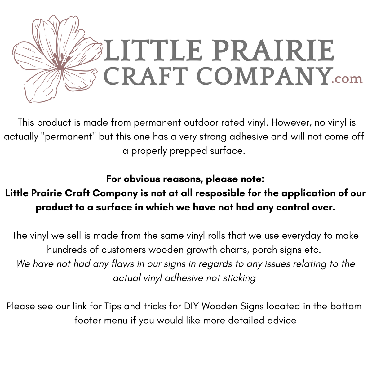 A flyer for the Fawn Height Marking Arrows by Little Prairie Craft Co.