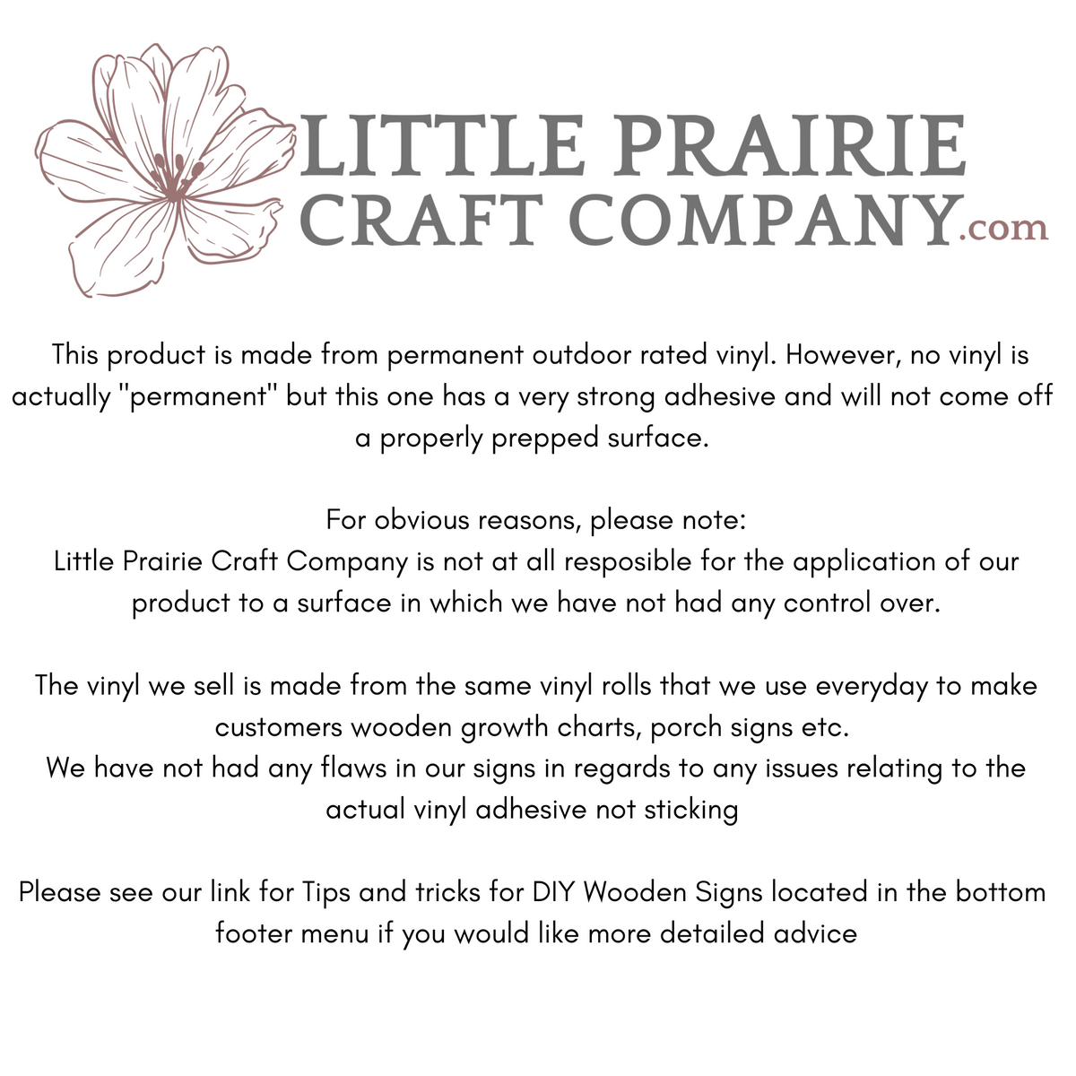 Little Prairie Craft Co. Doe/Buck Parent Height Markers sign.