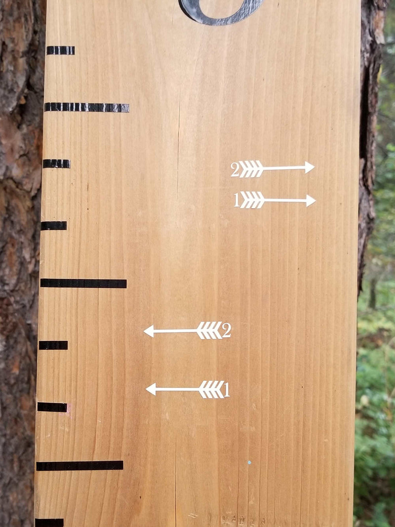 A Classic Skinny Height Marking Arrows with arrows on it by Little Prairie Craft Co.