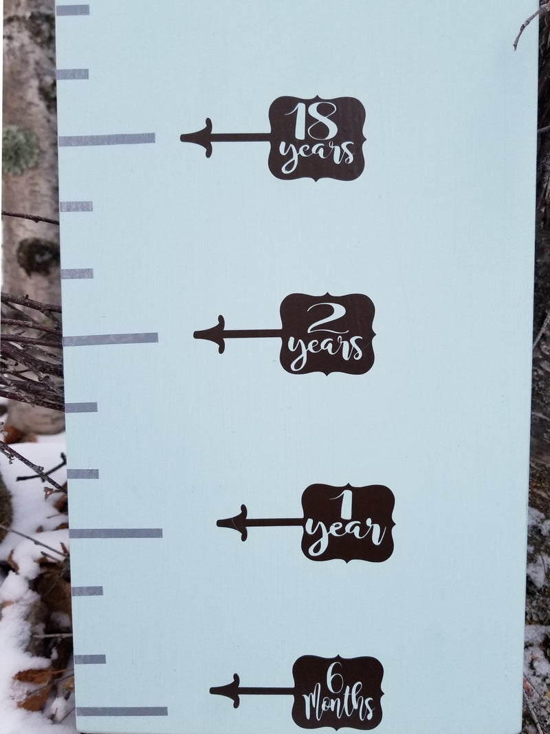 A Magnolia Bubble Height Marking Arrows with numbers on it by Little Prairie Craft Co.